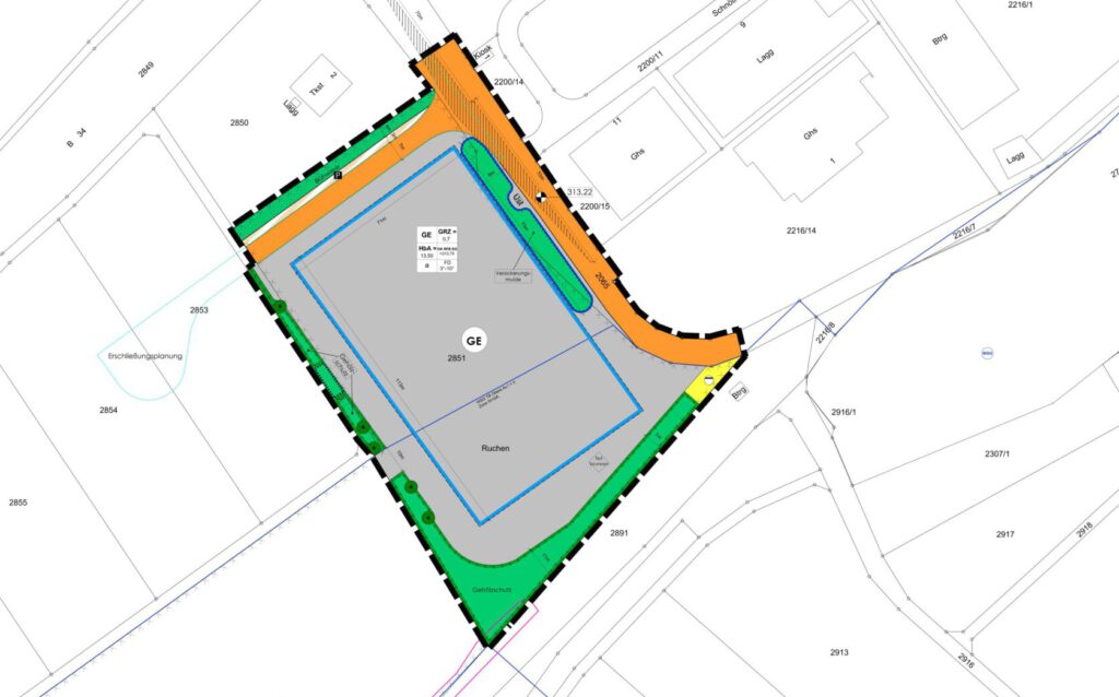 Bebauungsplan Ruchen in der Gemeinde Dogern
