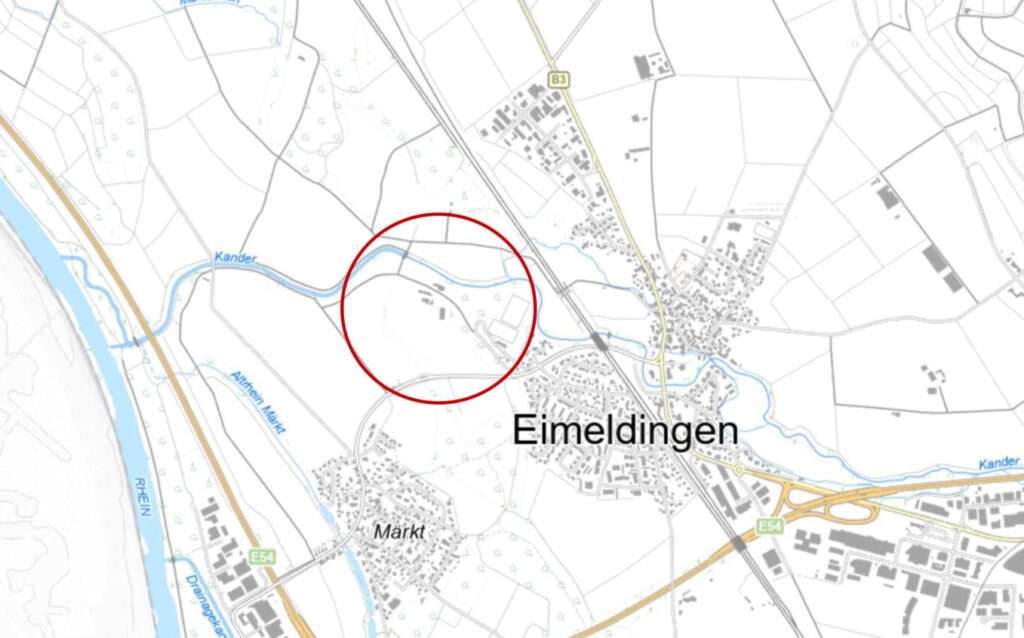 Lage des Bebauungsplans Niederfeld II der Gemeinde Eimeldingen