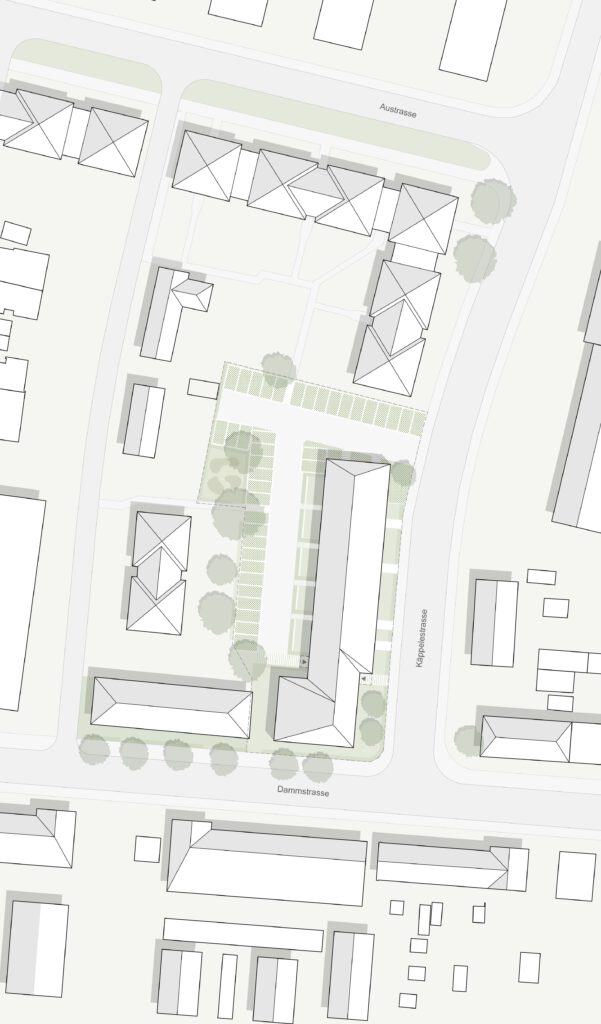 Mehrfachbeauftragung Dammstraße / Käppelestraße in Lörrach: Lageplan