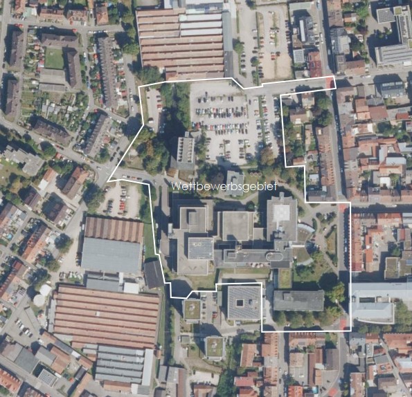 Hintergrundkarte Wettbewerb Krankenhausareal Lörrach